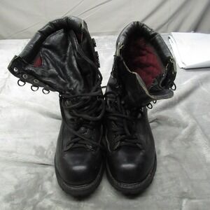 Matterhorn Mens 7.5 Boots Black Leather Combat Field Boots Vibram Waterproof VTG